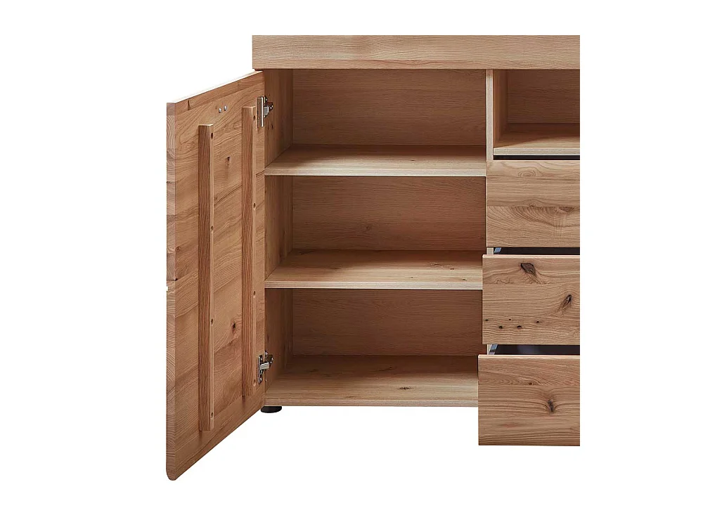 Sidebord teilmassiv in Eschefarben Wildeichefarben