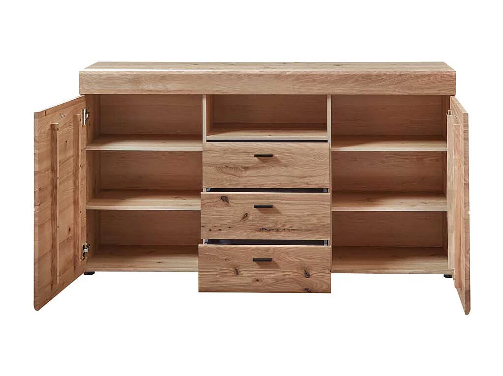 Sidebord teilmassiv in Eschefarben Wildeichefarben