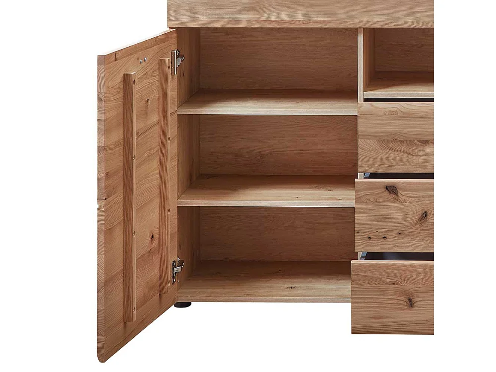 Sidebord teilmassiv in Eschefarben Wildeichefarben