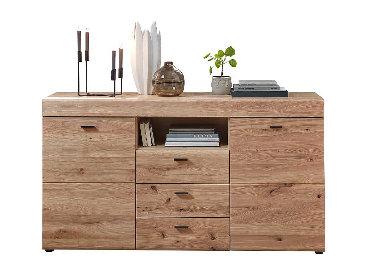 Sidebord teilmassiv in Eschefarben Wildeichefarben