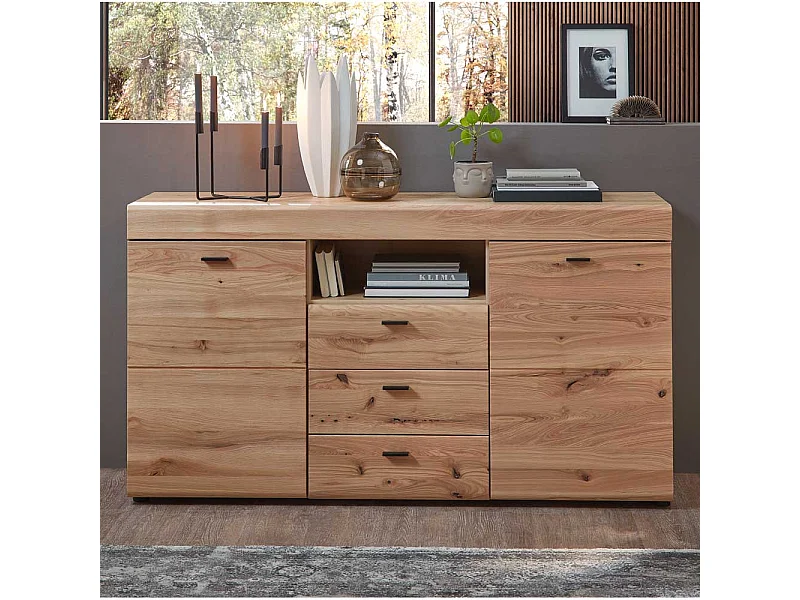 Sidebord teilmassiv in Eschefarben Wildeichefarben