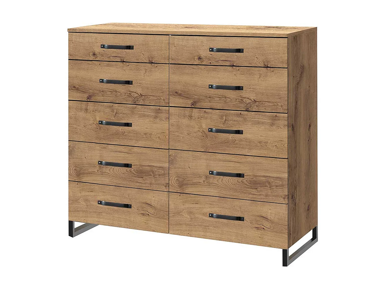 Schubladen Sideboard im Industry und Loft Stil Bügelgestell