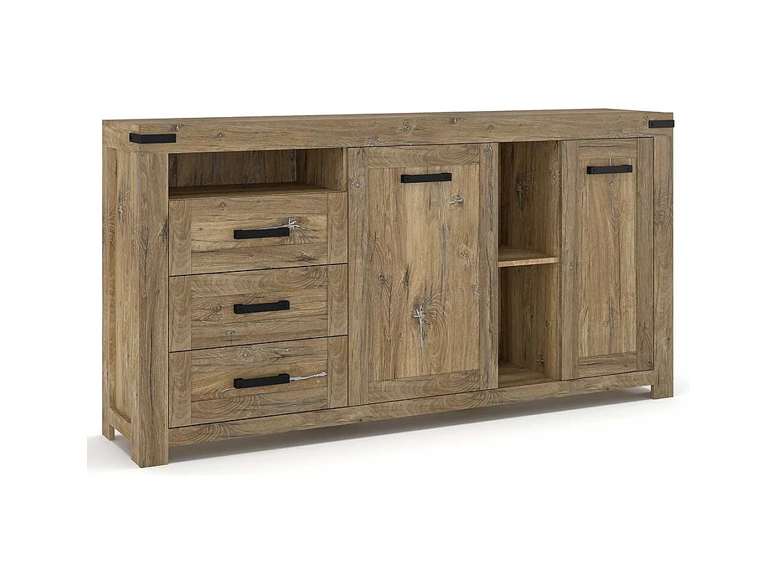 Sidebord Eiche dunkel im Landhausstil 185 cm breit - 96 cm hoch