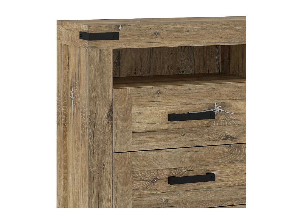 Sidebord Eiche dunkel im Landhausstil 185 cm breit - 96 cm hoch