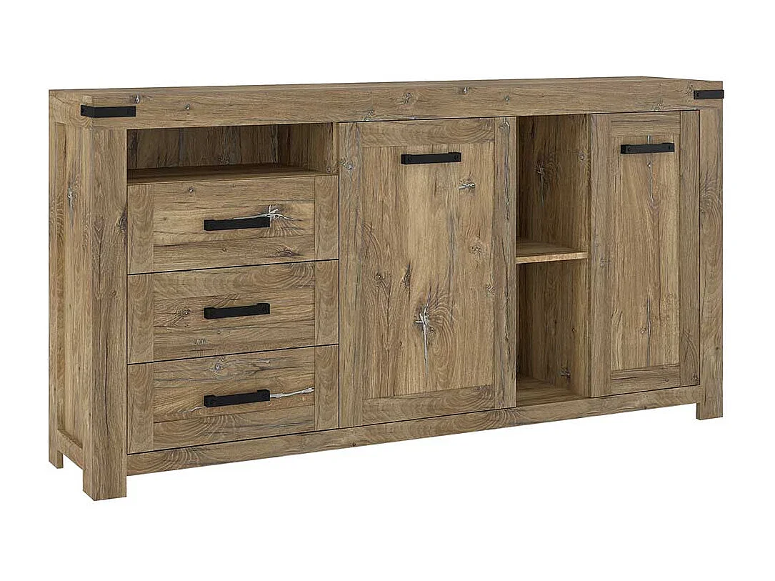 Sidebord Eiche dunkel im Landhausstil 185 cm breit - 96 cm hoch