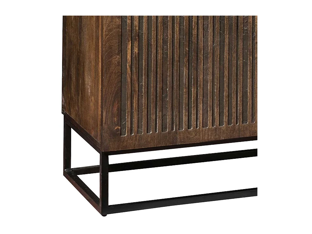 Sideboard aus Mangobaum Massivholz und Metall 160 cm breit