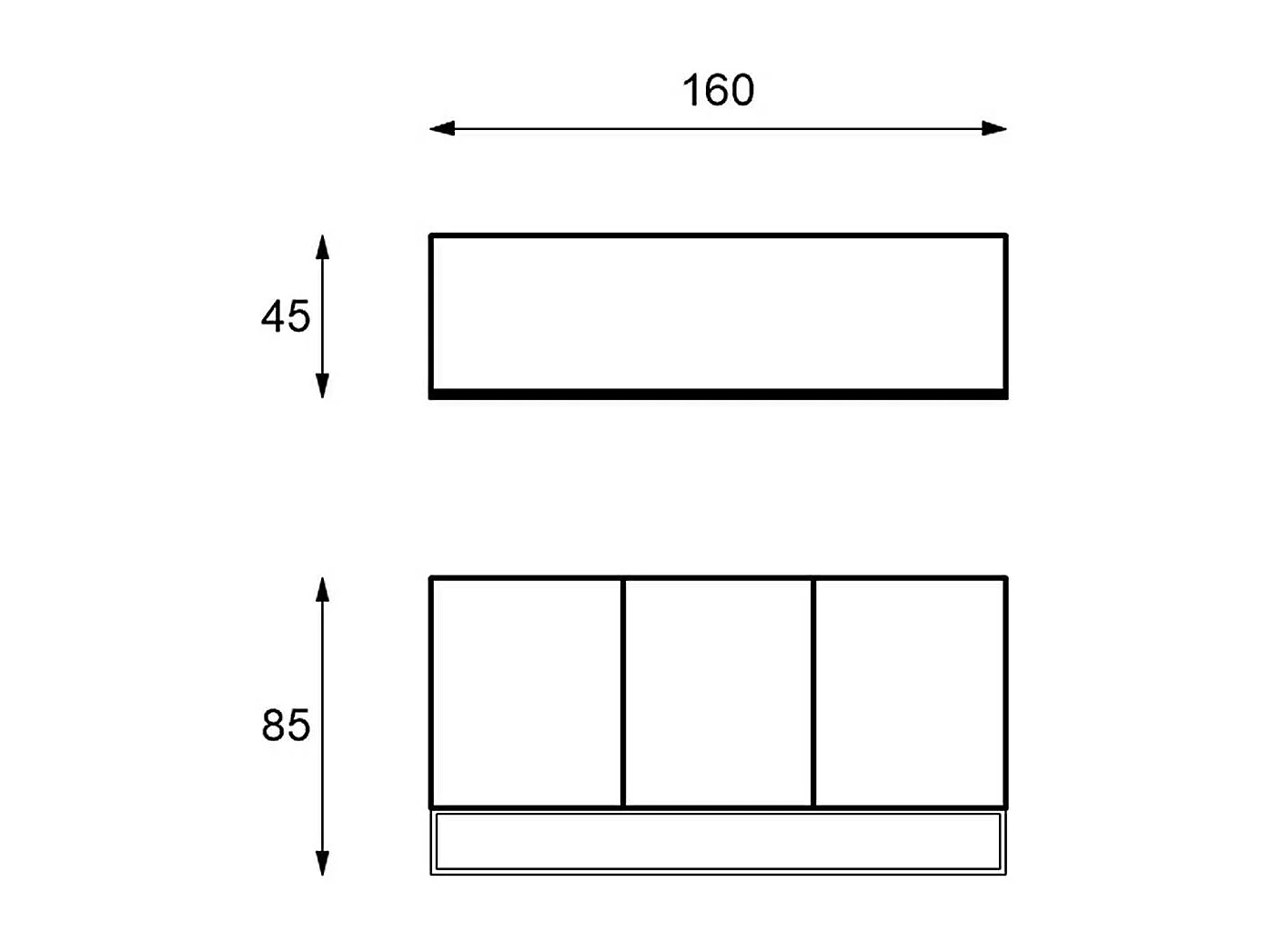 Sideboard aus Mangobaum Massivholz und Metall 160 cm breit