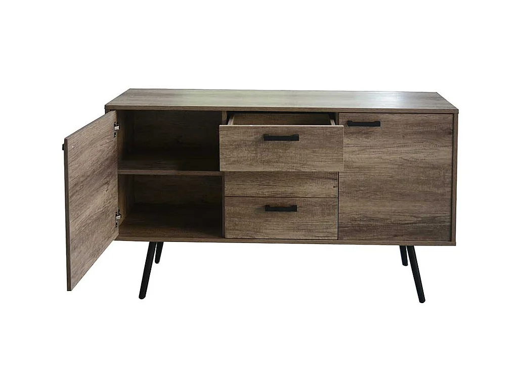 Esszimmersideboard in brauner Holzoptik drei Schubladen