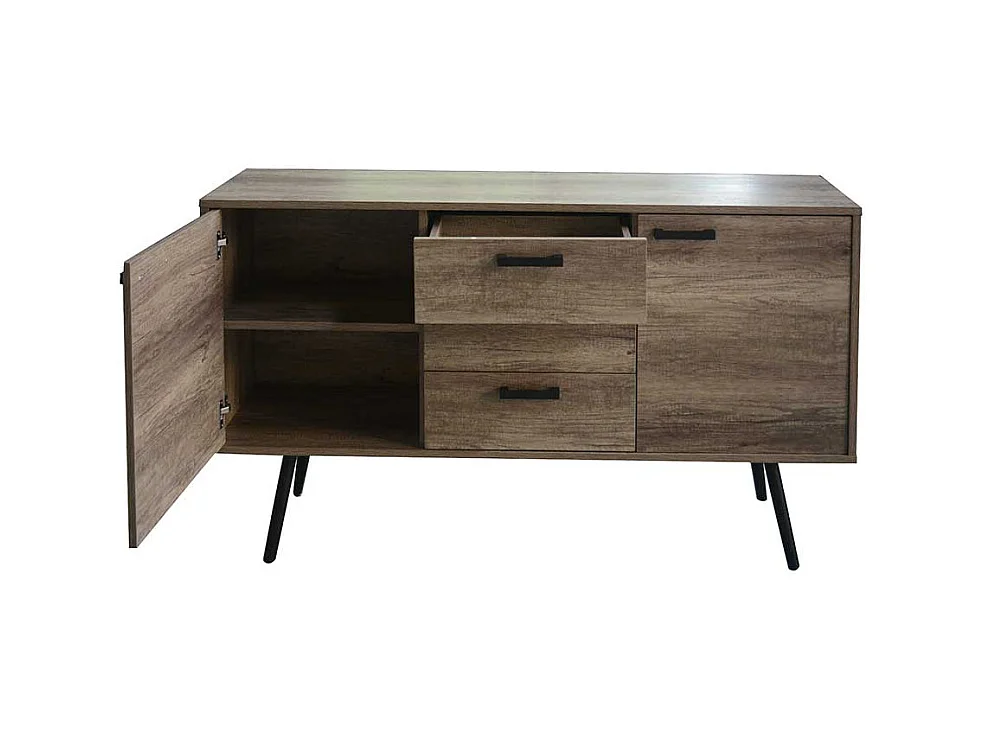 Esszimmersideboard in brauner Holzoptik drei Schubladen