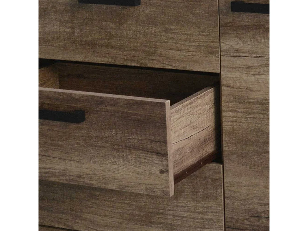 Esszimmersideboard in brauner Holzoptik drei Schubladen