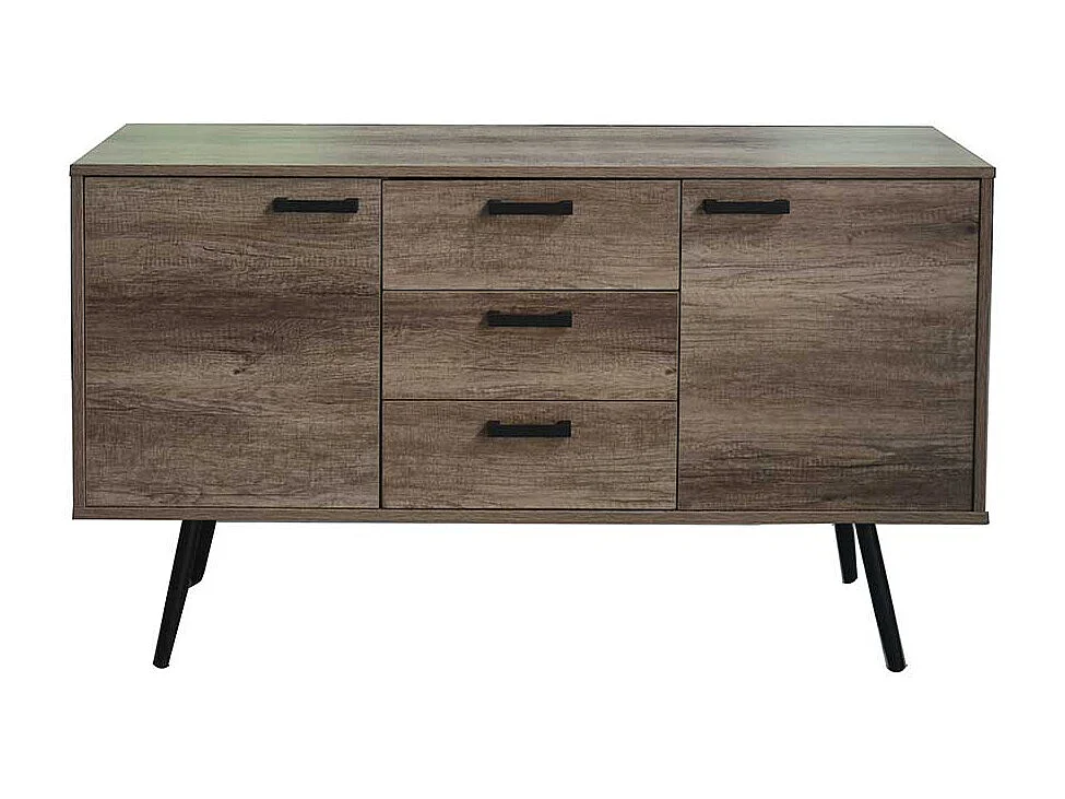 Esszimmersideboard in brauner Holzoptik drei Schubladen