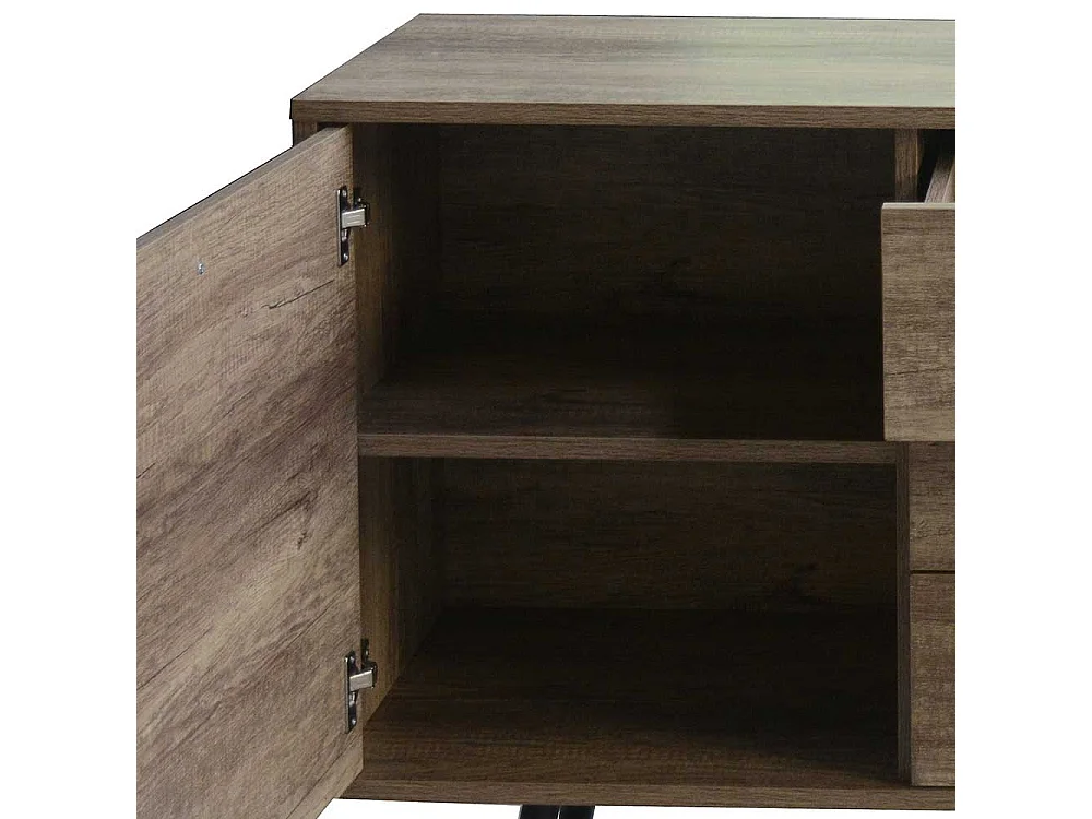 Esszimmersideboard in brauner Holzoptik drei Schubladen