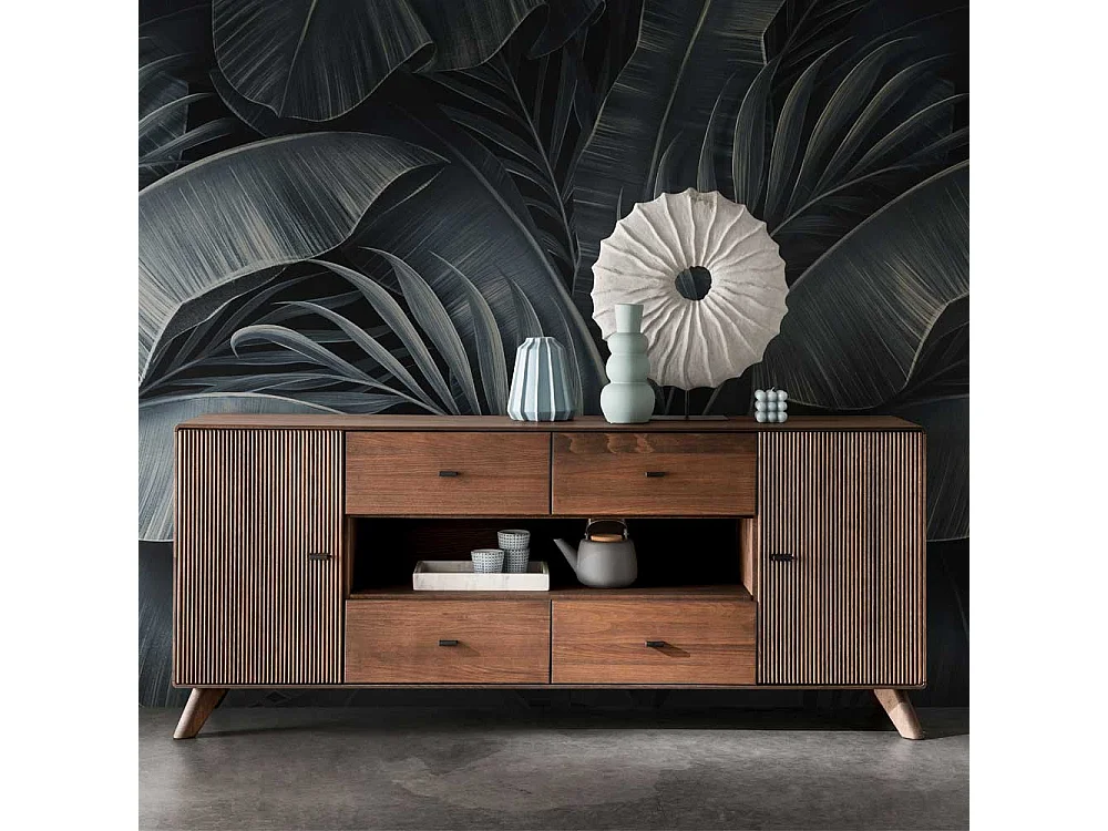 Sideboard Echtholz Kernbuche braun 180 cm breit vier Schubladen