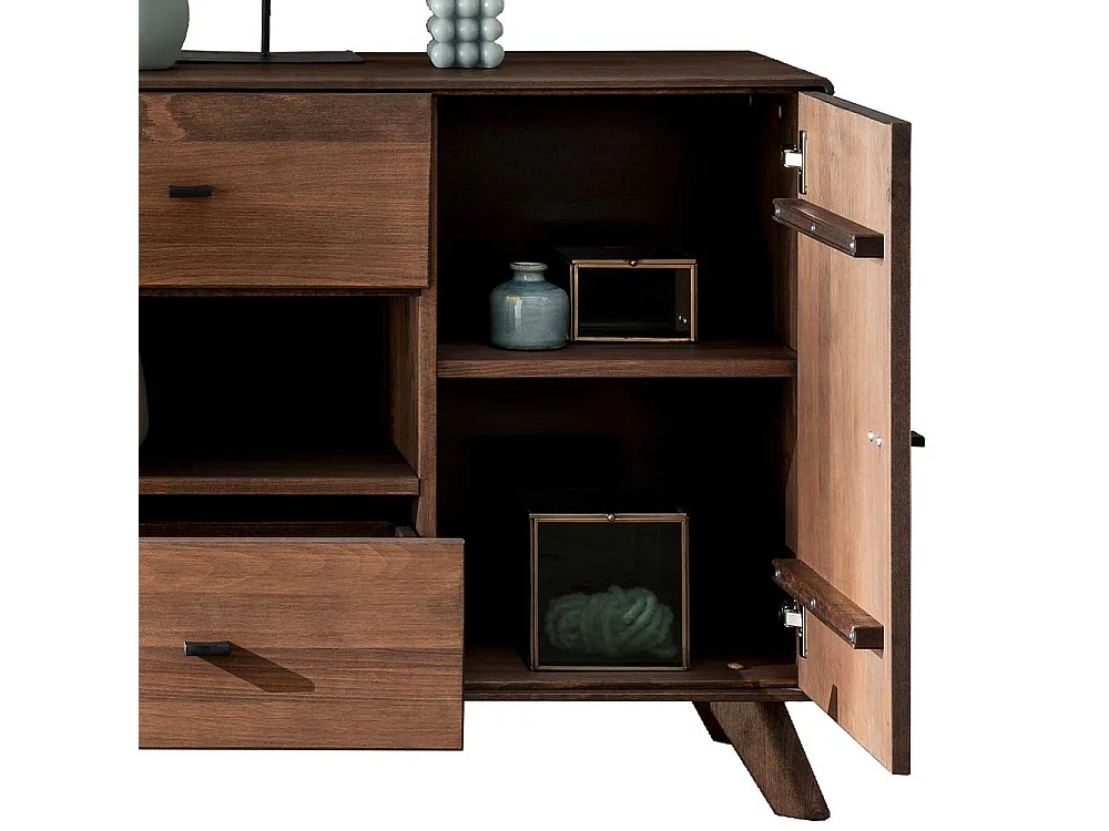 Sideboard Echtholz Kernbuche braun 180 cm breit vier Schubladen