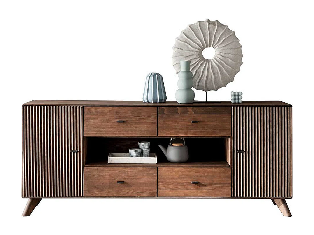 Sideboard Echtholz Kernbuche braun 180 cm breit vier Schubladen