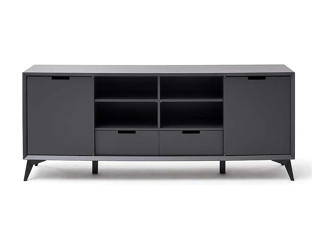 Design Sideboard in Grau und Weiß Wendefront