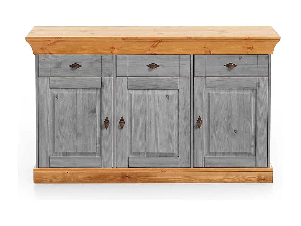 Kiefer Anrichte in Grau Holz Landhaus