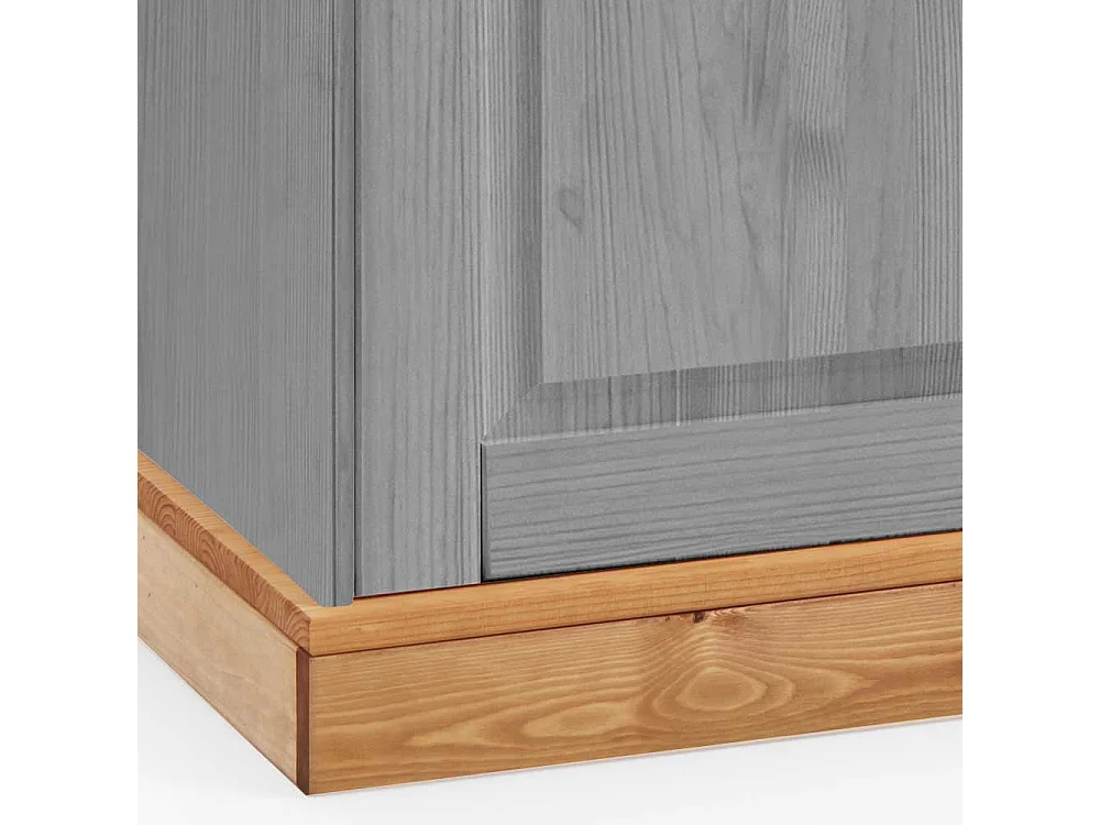 Kiefer Anrichte in Grau Holz Landhaus