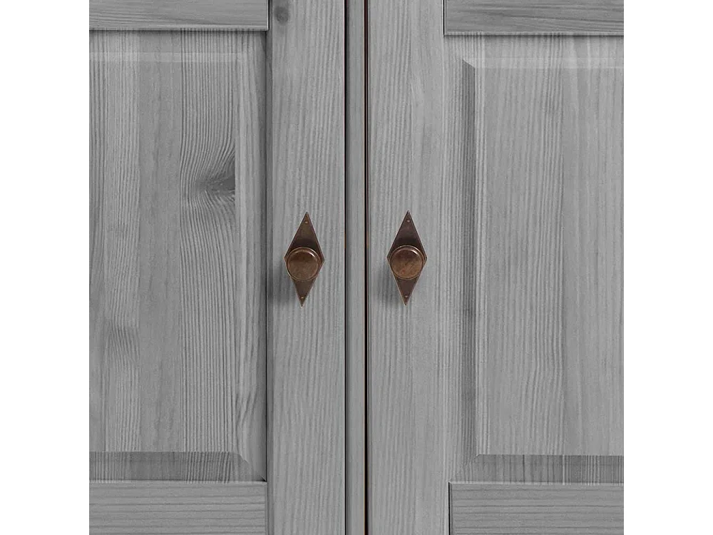 Kiefer Anrichte in Grau Holz Landhaus