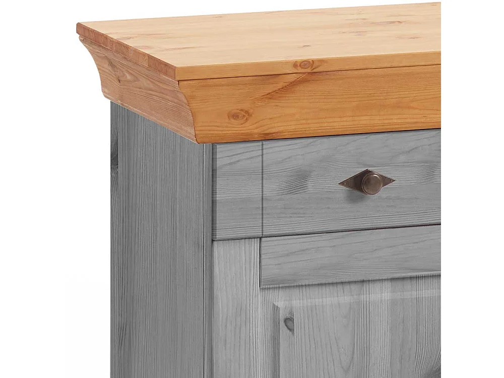 Kiefer Anrichte in Grau Holz Landhaus