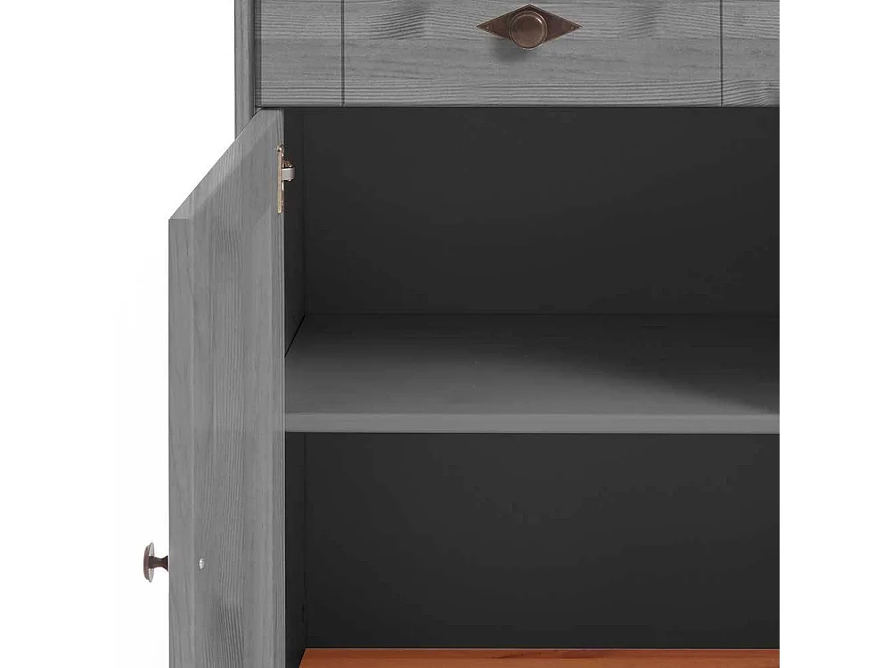 Kiefer Anrichte in Grau Holz Landhaus