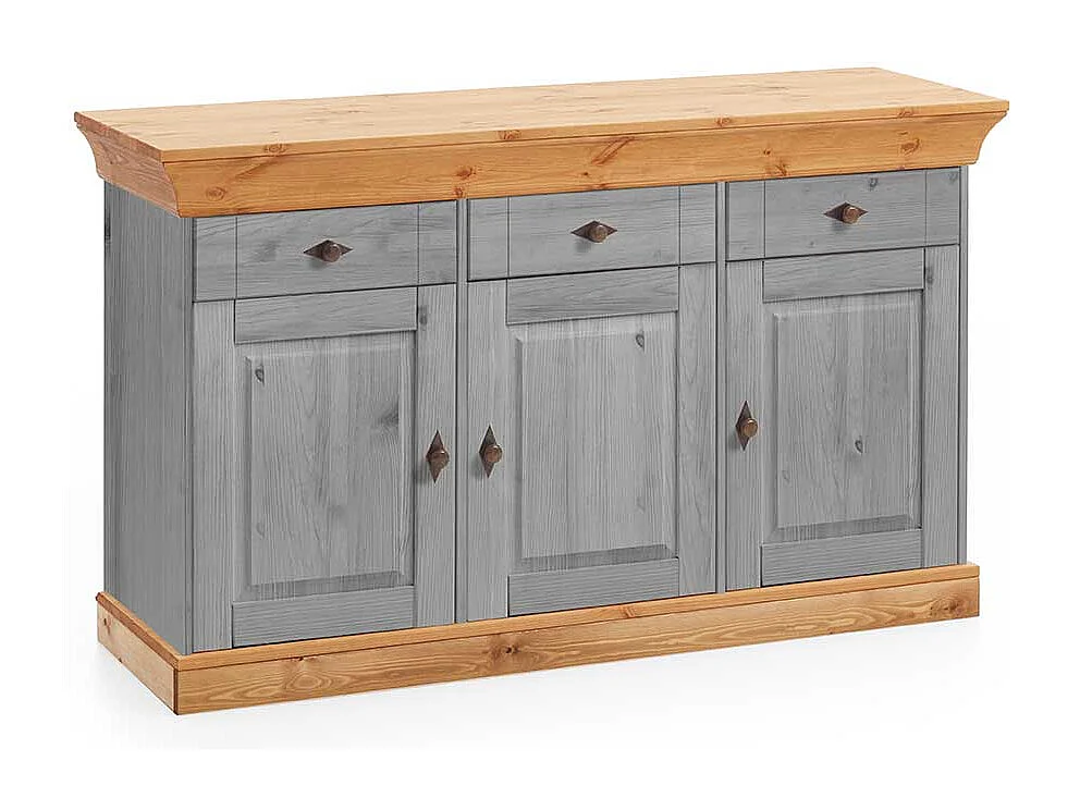 Kiefer Anrichte in Grau Holz Landhaus