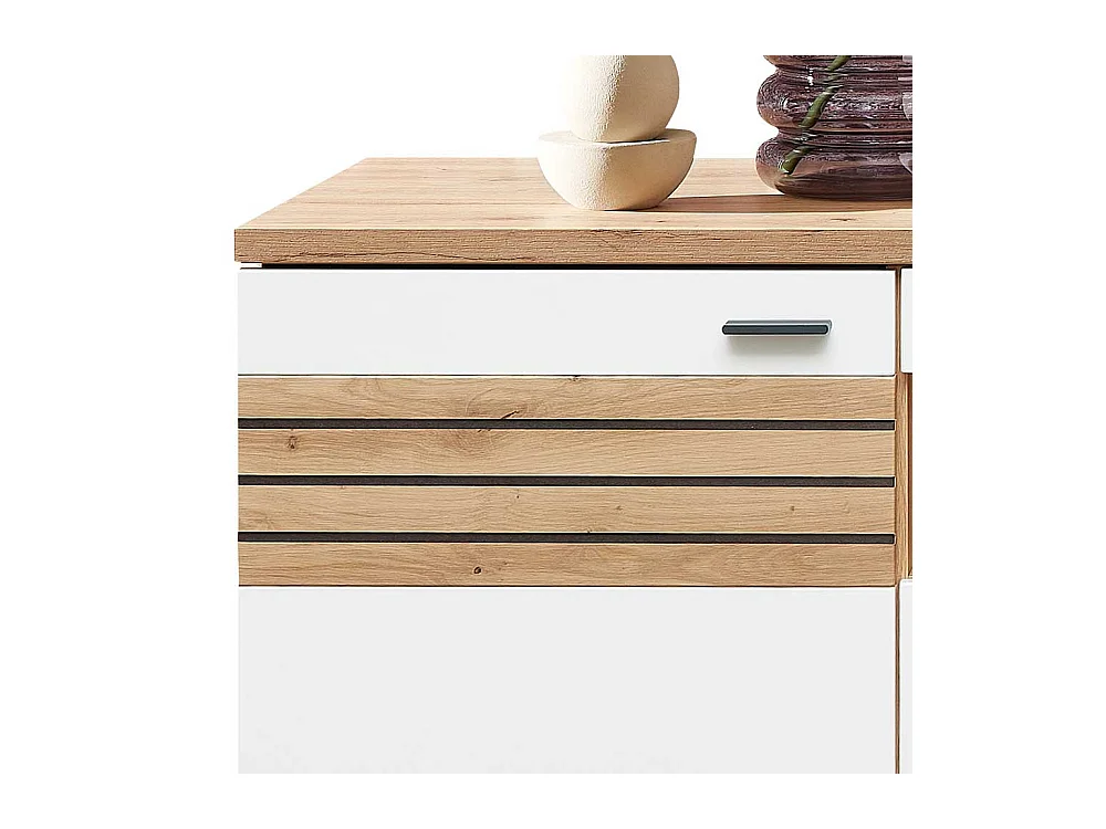 Sidebord Esszimmer in modernem Design Weiß und Wildeichefarben