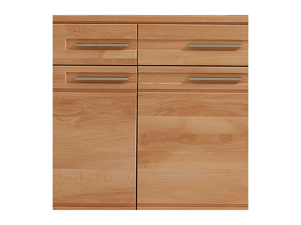 Modernes Sideboard in Kernbuchefarben teilmassiv 190 cm breit