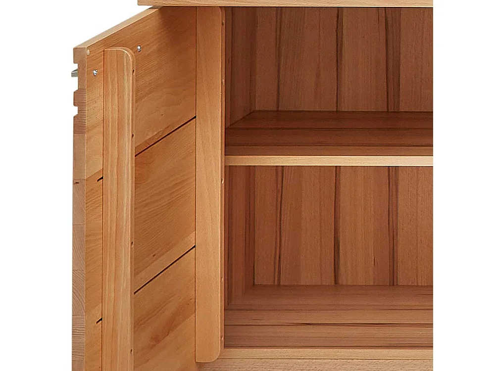 Modernes Sideboard in Kernbuchefarben teilmassiv 190 cm breit
