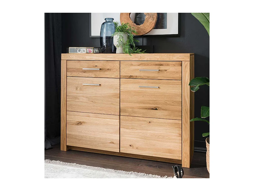 Sideboard aus Wildeiche Massivholz 2 Türen 2 Schubladen