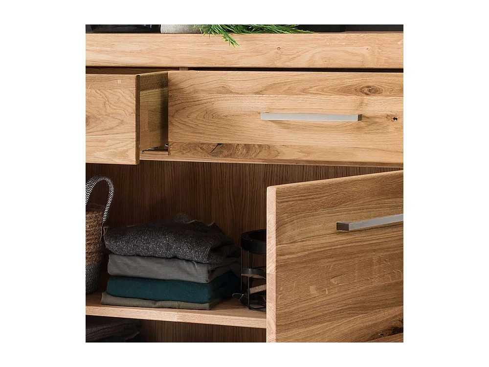 Sideboard aus Wildeiche Massivholz 2 Türen 2 Schubladen
