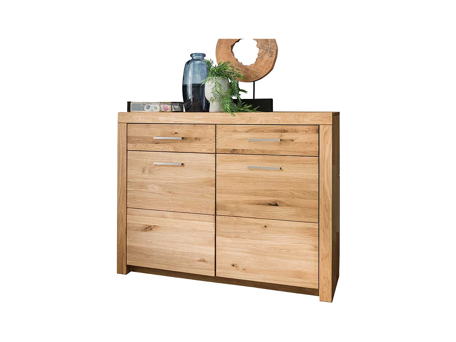 Sideboard aus Wildeiche Massivholz 2 Türen 2 Schubladen