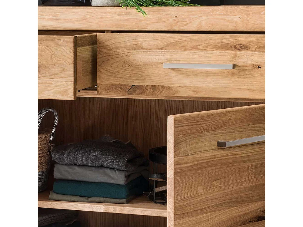 Sideboard aus Wildeiche Massivholz 2 Türen 2 Schubladen