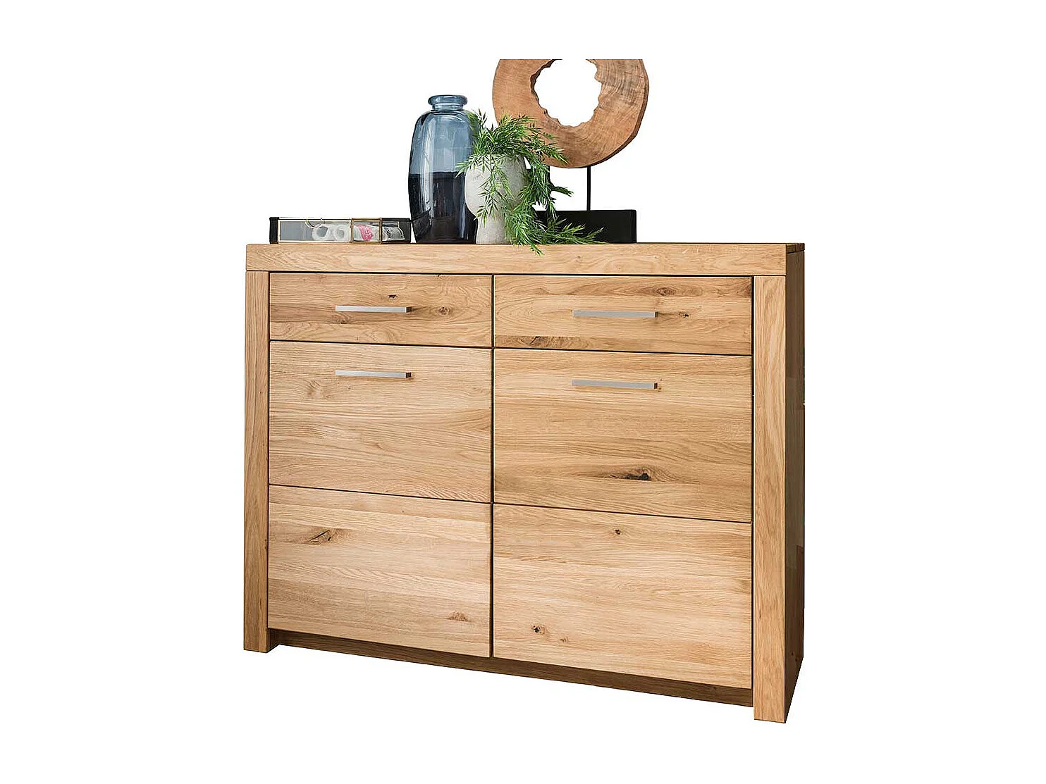 Sideboard aus Wildeiche Massivholz 2 Türen 2 Schubladen