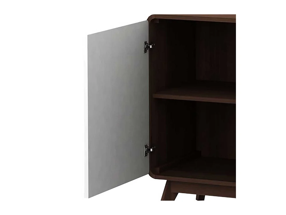 Esszimmer Sideboard in Weiß und Walnussfarben 140 cm breit