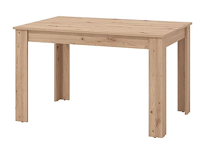 Table à manger couleur chêne artisan - Longueur 120 x profondeur 80 x hauteur 76 cm