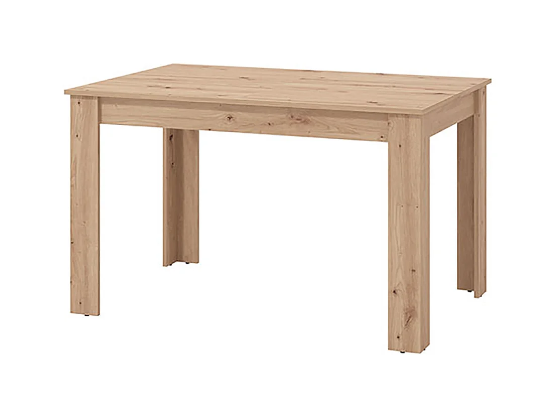 Table à manger couleur chêne artisan - Longueur 120 x profondeur 80 x hauteur 76 cm