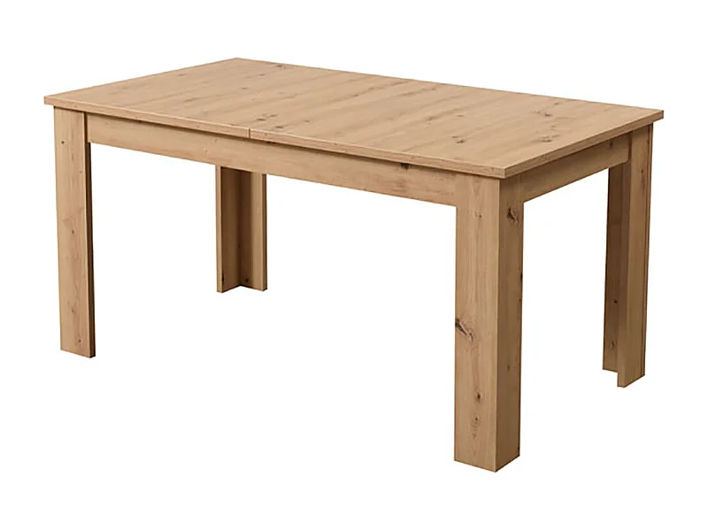 Table à manger couleur chêne artisan - Longueur 160,5 x profondeur 90,5 x hauteur 76,5 cm