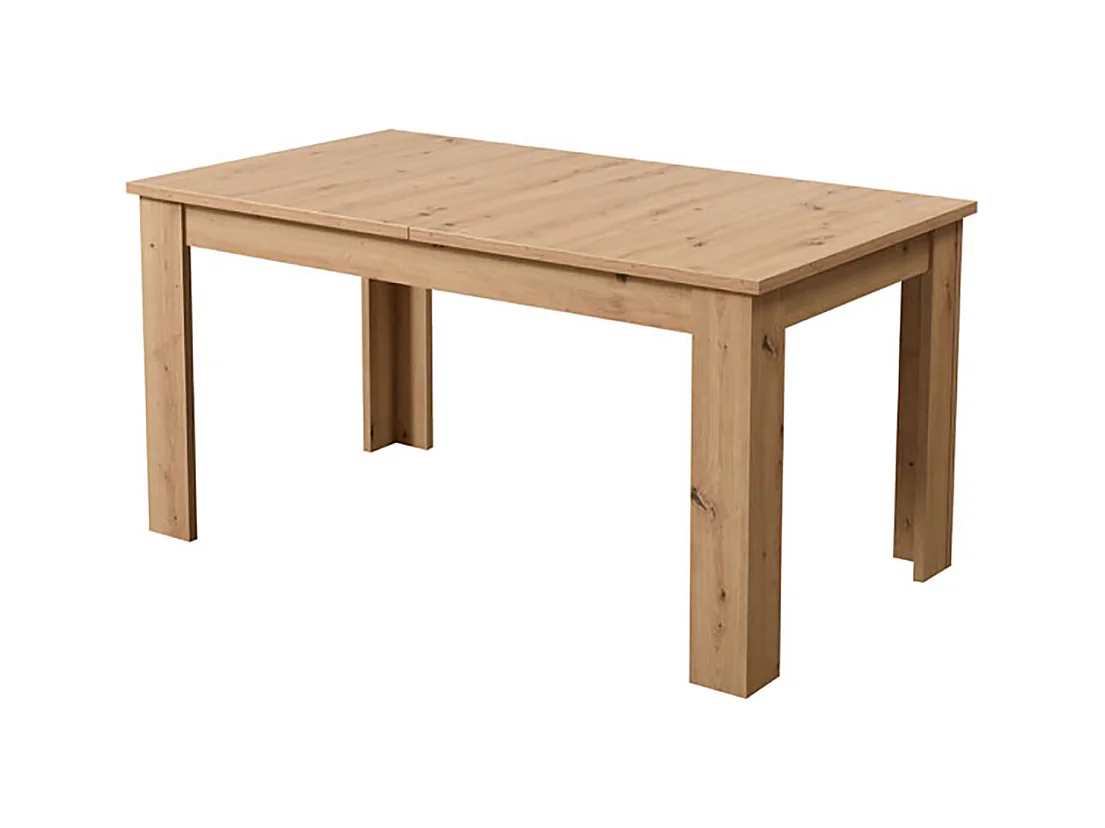 Table à manger couleur chêne artisan - Longueur 160,5 x profondeur 90,5 x hauteur 76,5 cm
