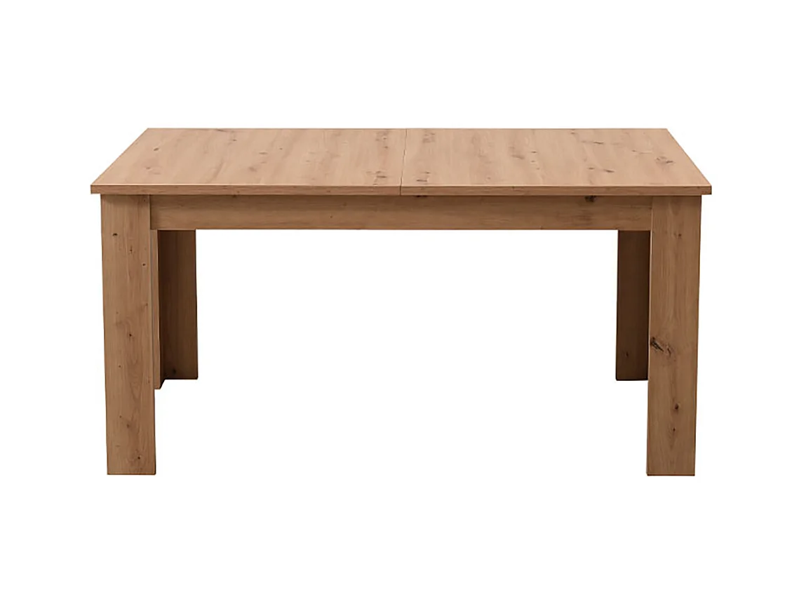 Table à manger couleur chêne artisan - Longueur 160,5 x profondeur 90,5 x hauteur 76,5 cm