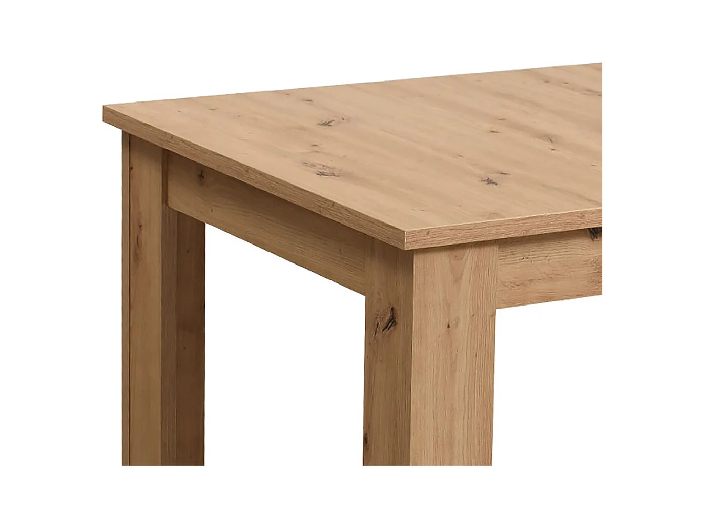 Table à manger couleur chêne artisan - Longueur 160,5 x profondeur 90,5 x hauteur 76,5 cm