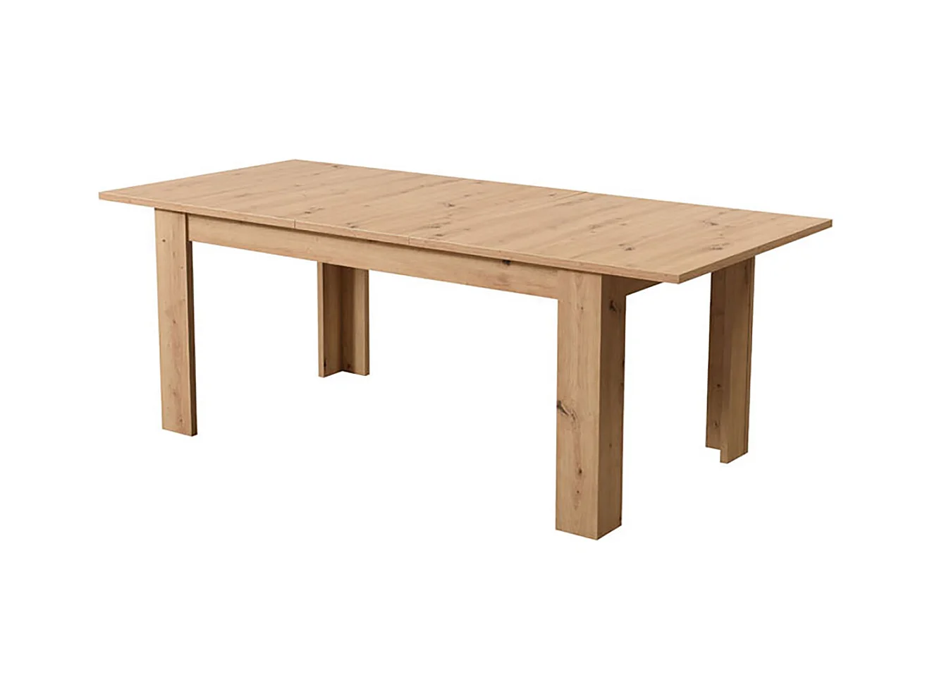 Table à manger couleur chêne artisan - Longueur 160,5 x profondeur 90,5 x hauteur 76,5 cm