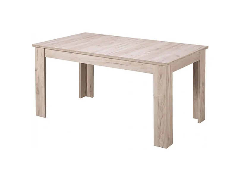 Table à manger couleur chêne gris - Longueur 160,5 x profondeur 90,5 x hauteur 76,5 cm