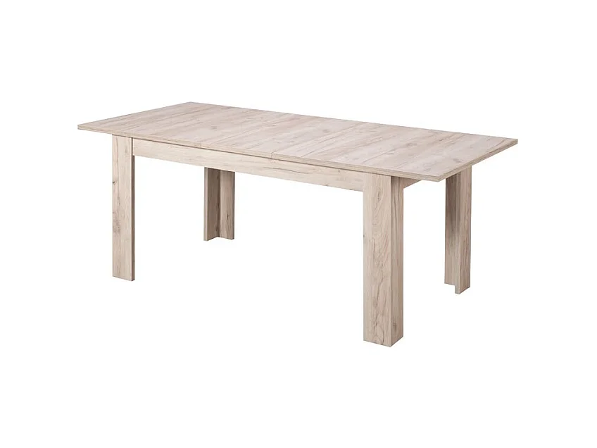 Table à manger couleur chêne gris - Longueur 160,5 x profondeur 90,5 x hauteur 76,5 cm