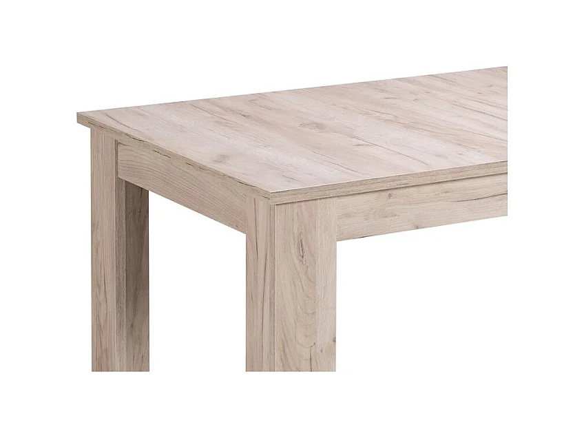 Table à manger couleur chêne gris - Longueur 160,5 x profondeur 90,5 x hauteur 76,5 cm