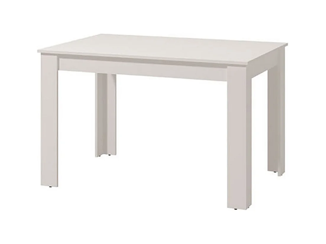 Table à manger couleur blanc - Longueur 120 x profondeur 80 x hauteur 76 cm