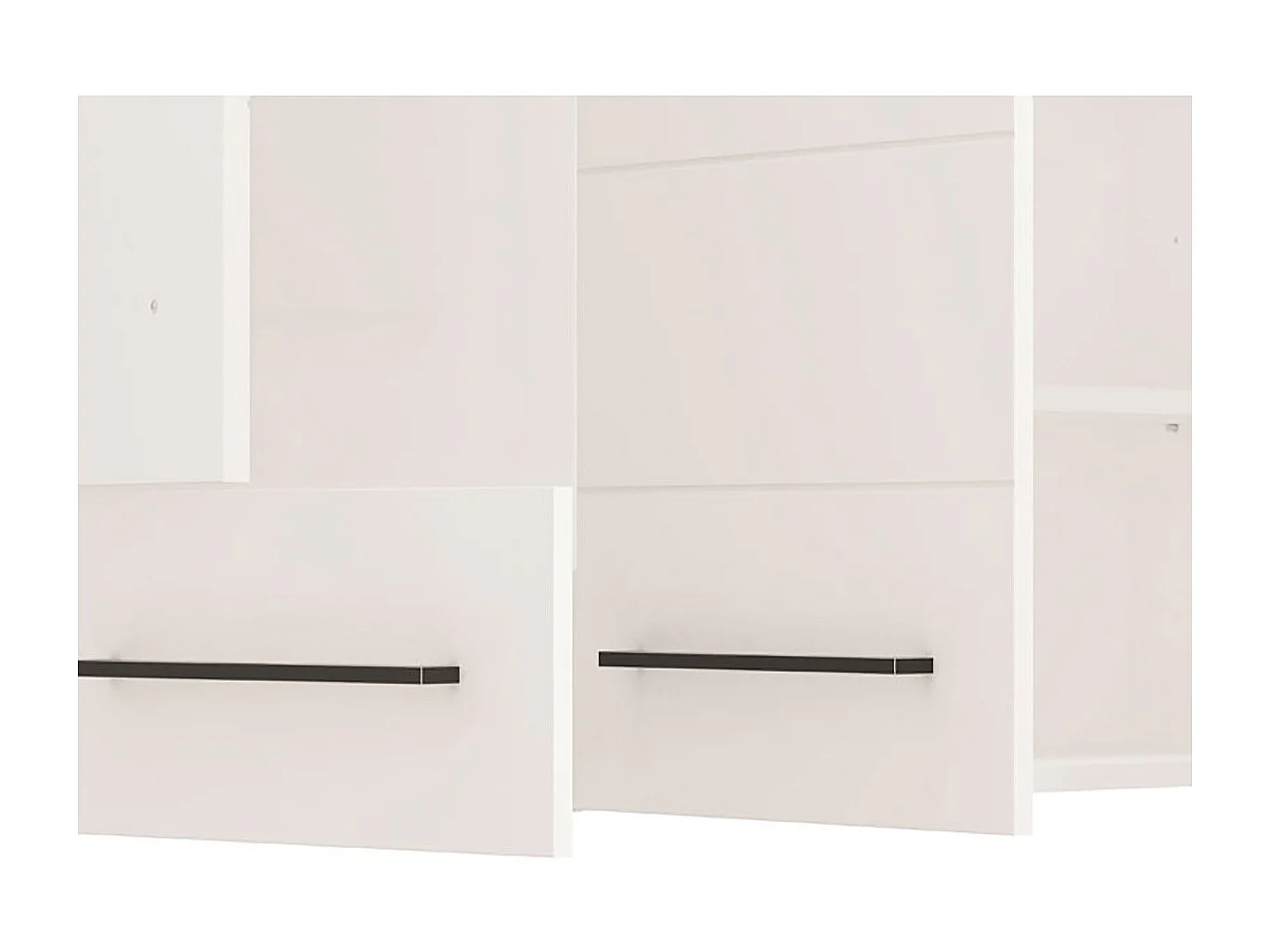 Cuisine 6 éléments couleur chêne artisan/blanc avec plan de travail - Longueur 180 x Profondeur 56.6/60 x Hauteur 206.5 cm