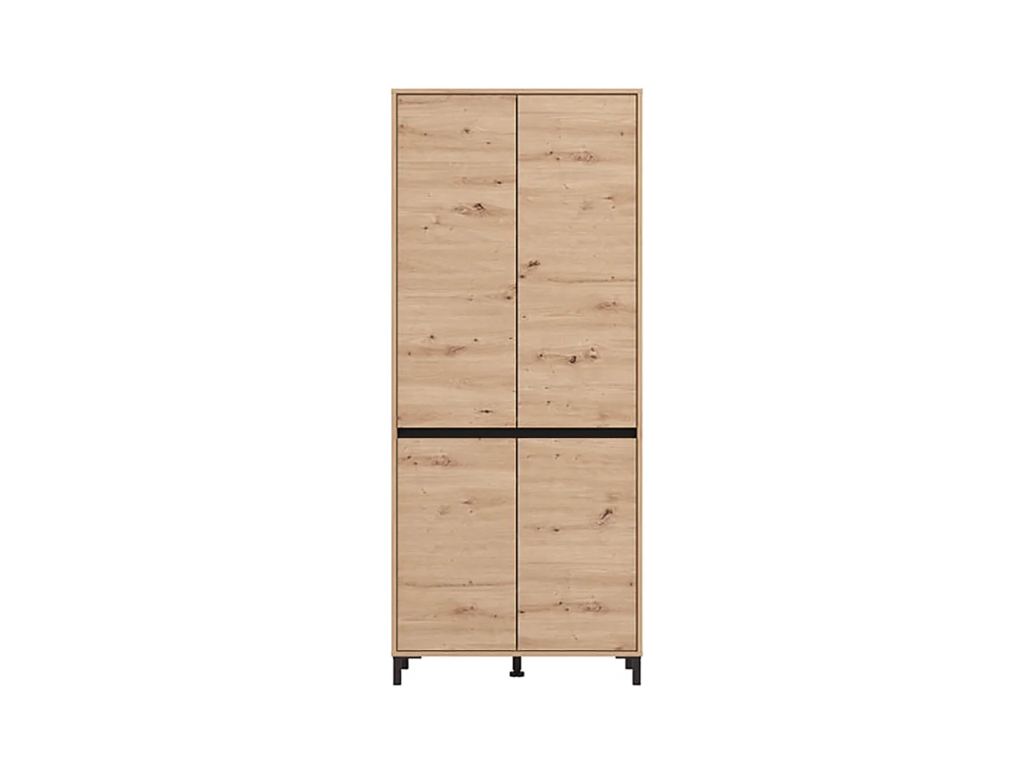 Armoire de rangement multi usage couleur chêne artisan - Longueur 80 x profondeur 40 x hauteur 205.5 cm