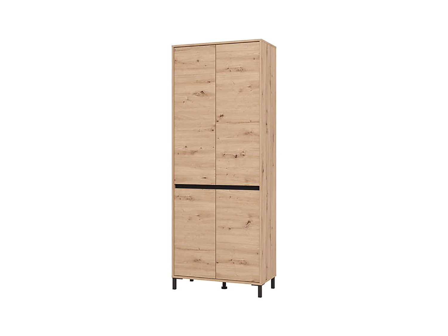 Armoire de rangement multi usage couleur chêne artisan - Longueur 80 x profondeur 40 x hauteur 205.5 cm
