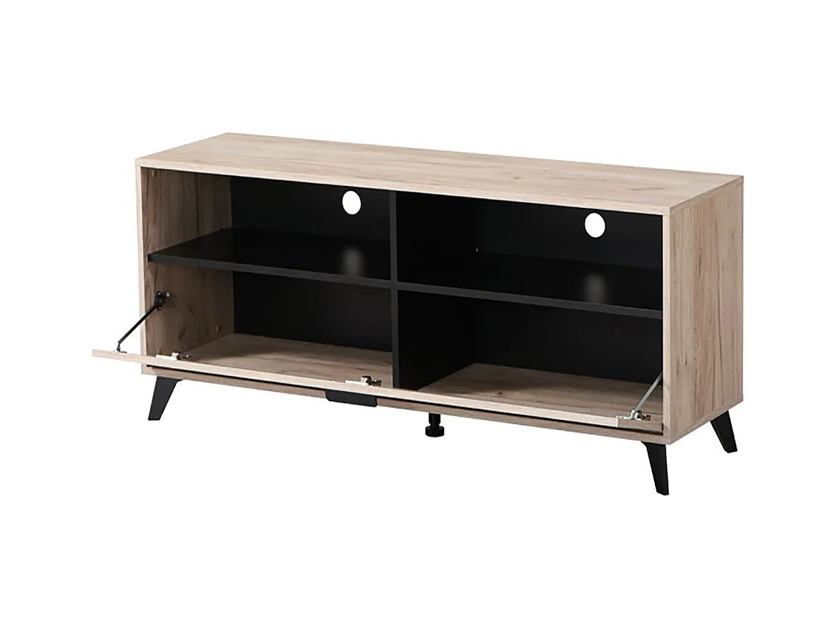 Ensemble salon avec 2 vitrines et meuble TV couleur chêne gris